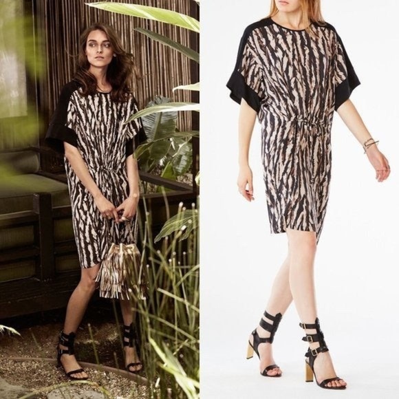 [BCBGMaxAzria] Nicolette Silk Printed Dress - Picture 4 of 10